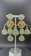 Inspired By Sabyasachi earrings Chand Bali , Long Chandelier earring