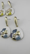 High Quality Premium Enamel and gold Designer Drop Earrings