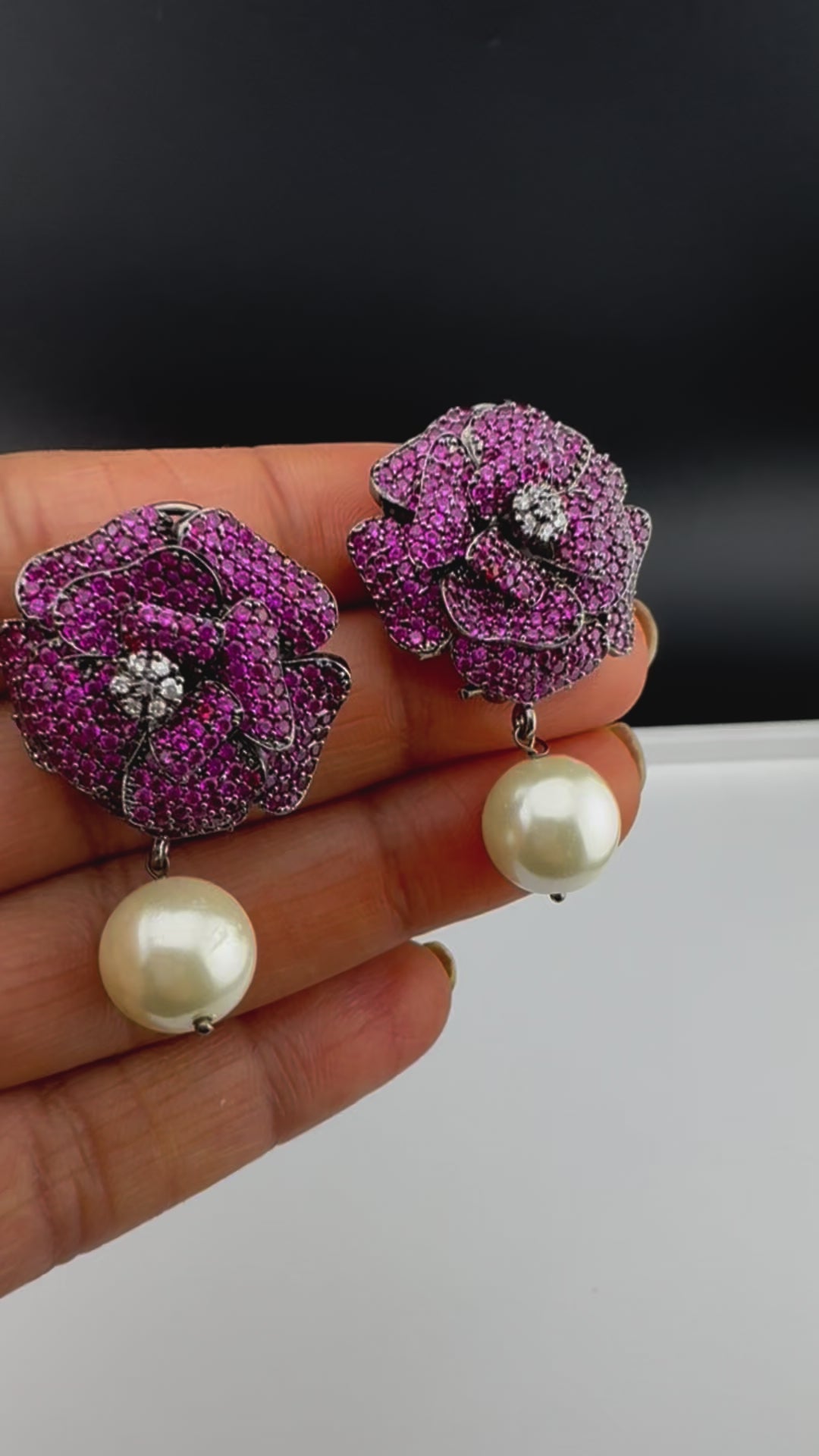 Premium Bow Cubic Zirconia and Swarovski Crystal stone in gold color Studs earrings