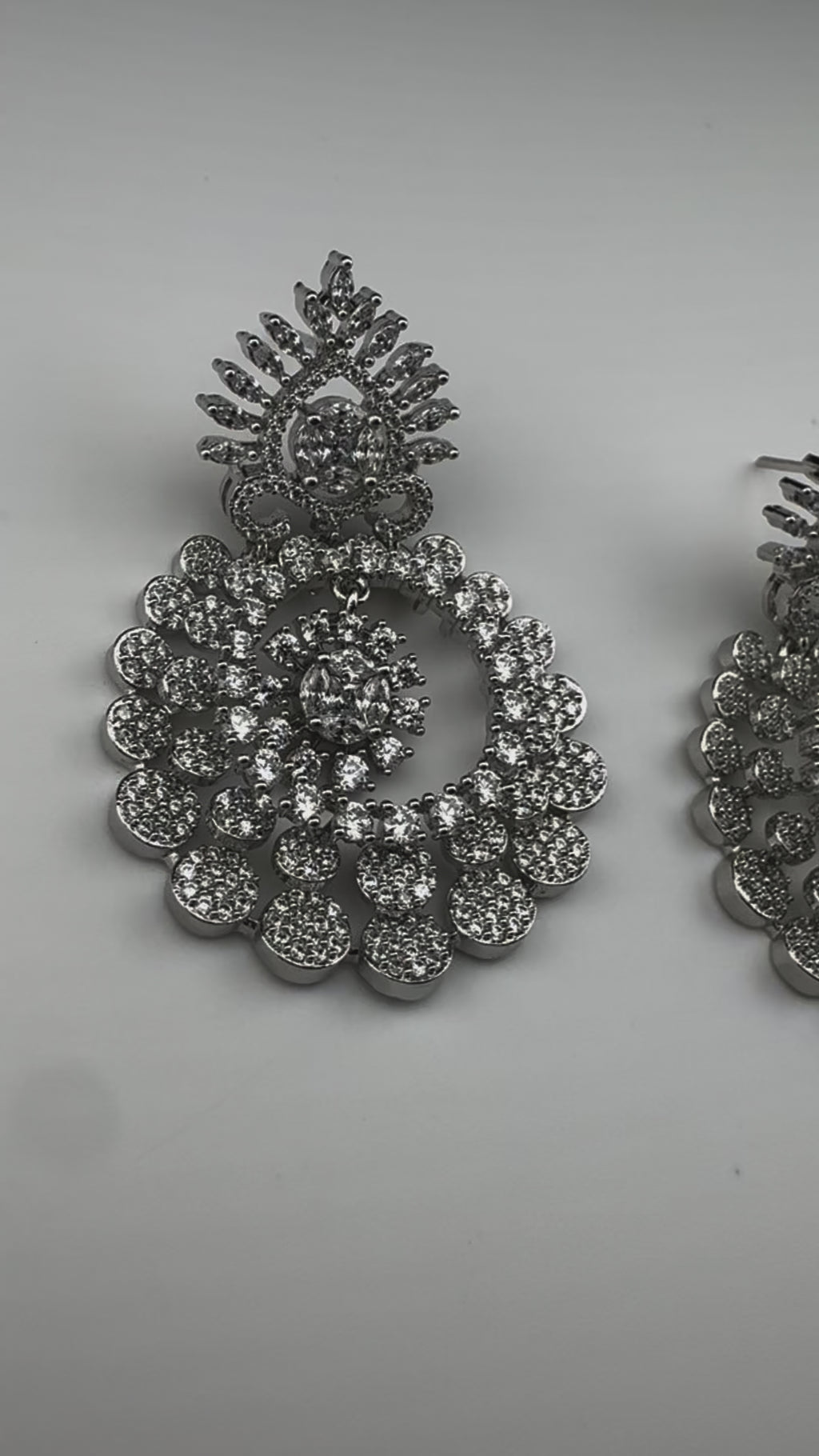 Premium Victorian Nano Setting Cubic Zirconia in a unique designer Inspired Drop Dangle earrings