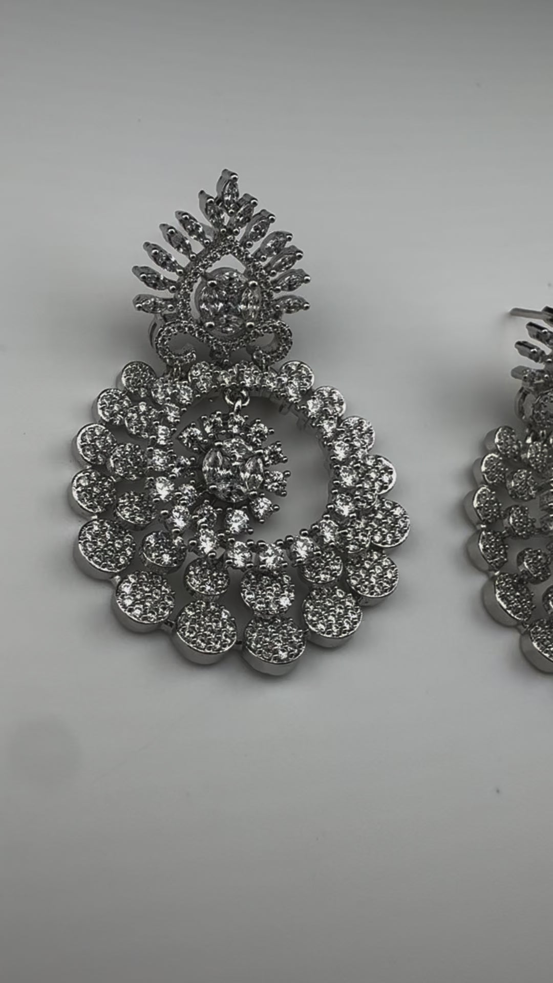 Premium Victorian Nano Setting Cubic Zirconia in a unique designer Inspired Drop Dangle earrings