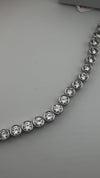 Premium American Diamond, Cubic Zirconia High Shine Sleek Necklace set with long earrings