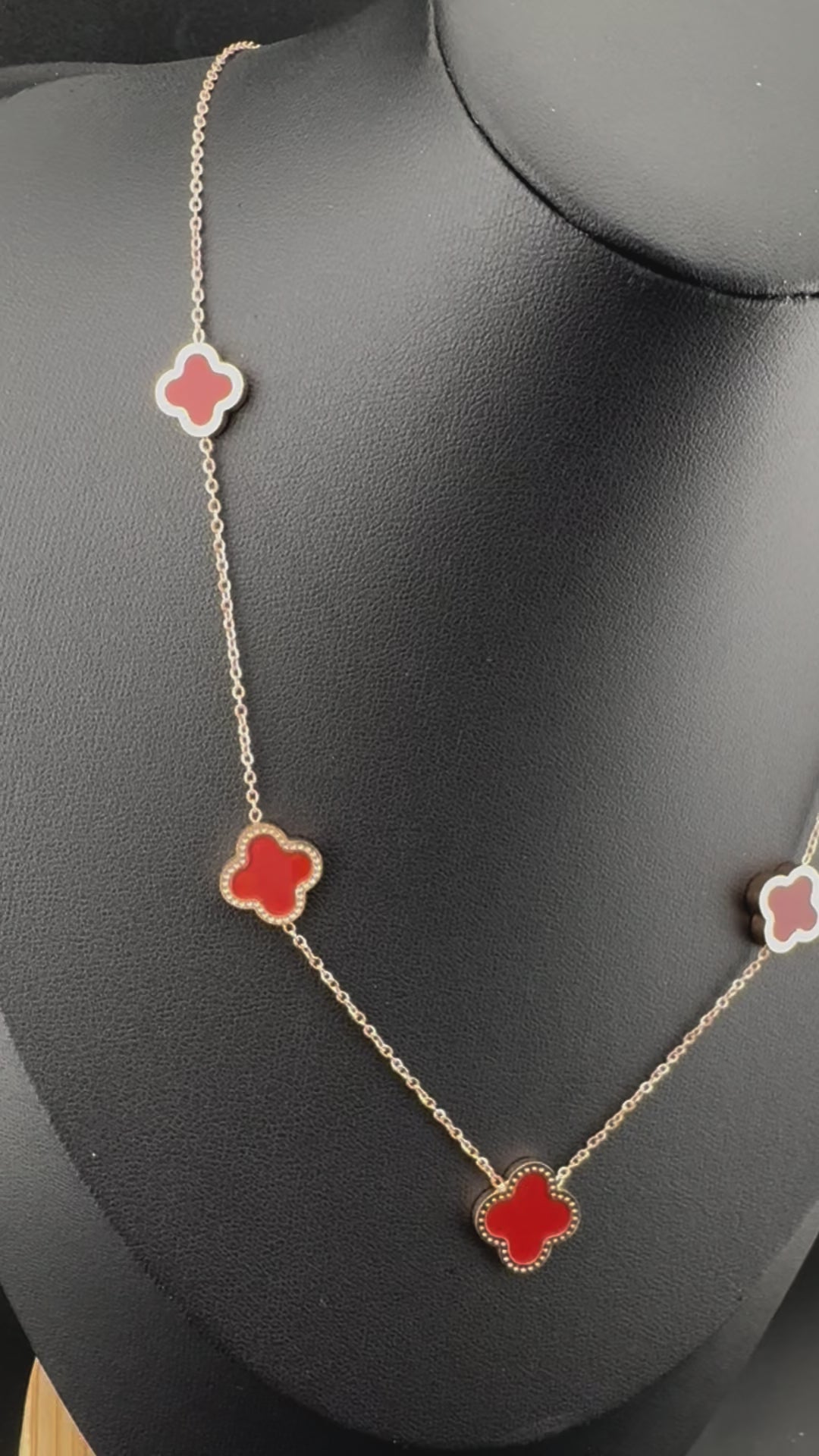 Anti-Tarnish Water resistant 18K Gold color plated clover Necklace/Office wear /Everyday jewelry/Light weight everyday jewelry