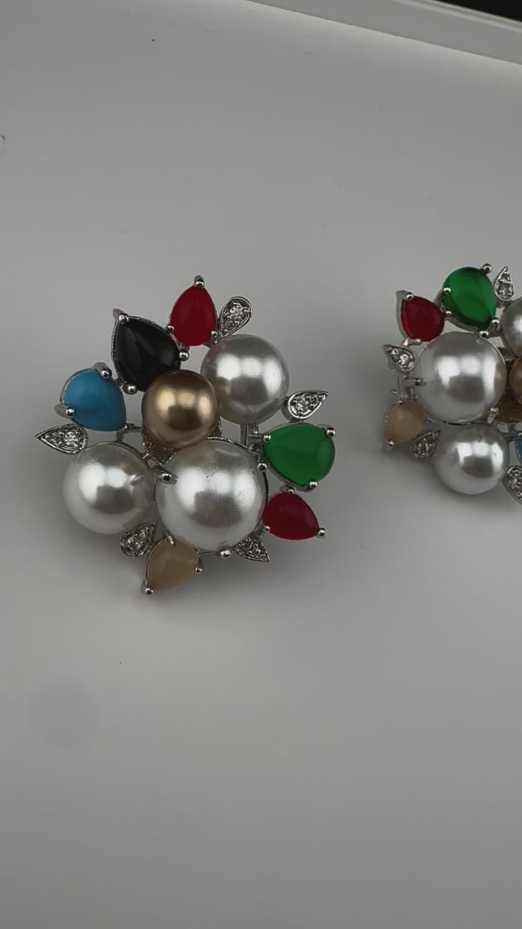 Premium Bow Cubic Zirconia and Swarovski Crystal stone in gold color Studs earrings