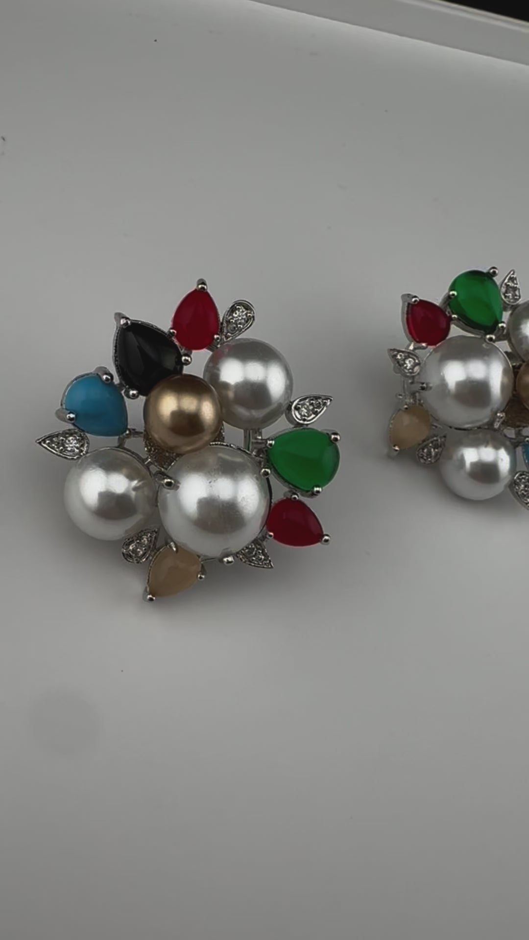 Premium Bow Cubic Zirconia and Swarovski Crystal stone in gold color Studs earrings