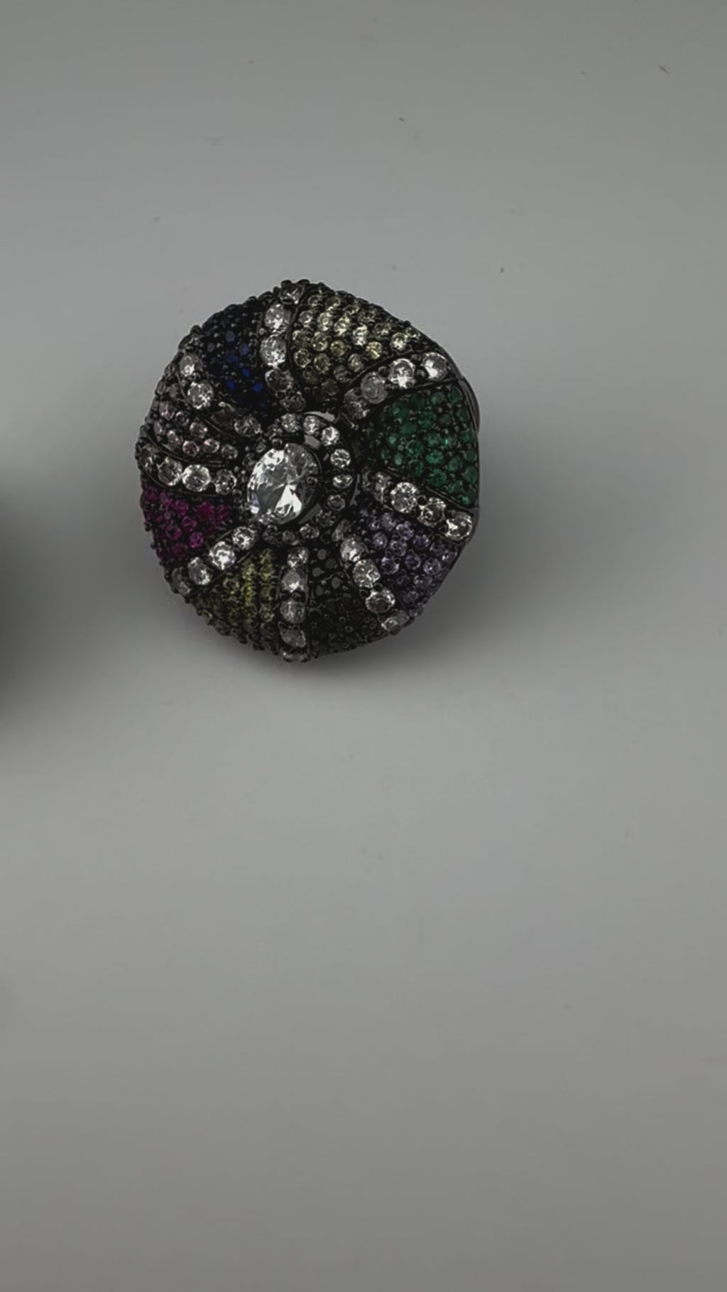 Premium Nano Setting, Cubic Zirconia Oversized stud with Crystals designer Inspired Statement earrings