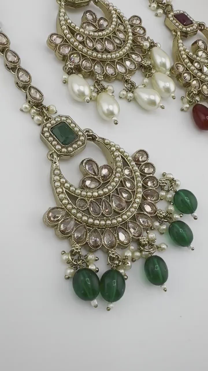 Polki Matt gold polish Tikka Only, Hair accessories