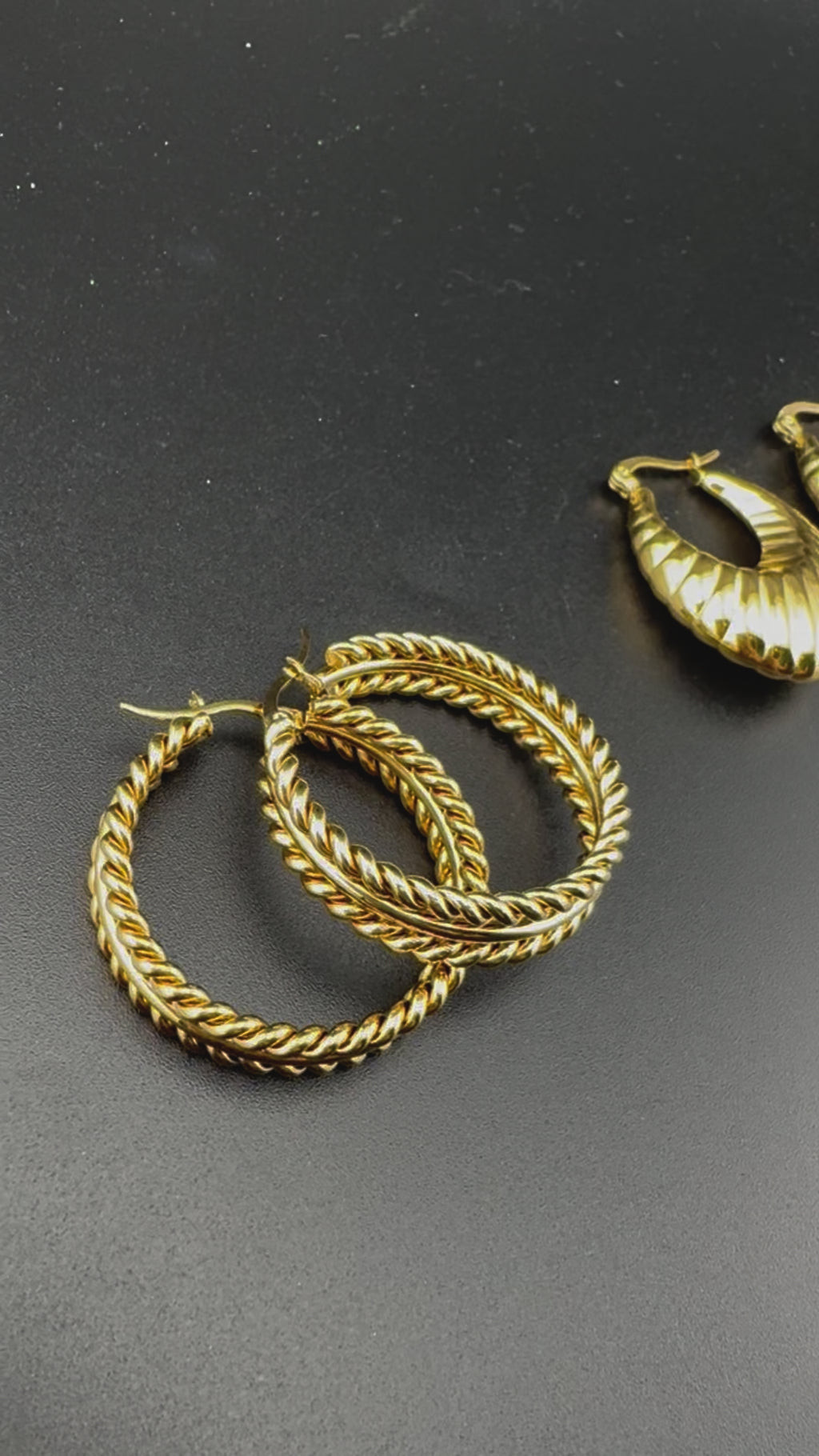 Anti-Tarnish Water resistant Gold Hoop earrings in drop design/Everyday earrings/Light weight everyday jewelry/office wear/daily wear hoops