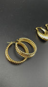 Anti-Tarnish Water resistant Gold Hoop earrings in drop design/Everyday earrings/Light weight everyday jewelry/office wear/daily wear hoops