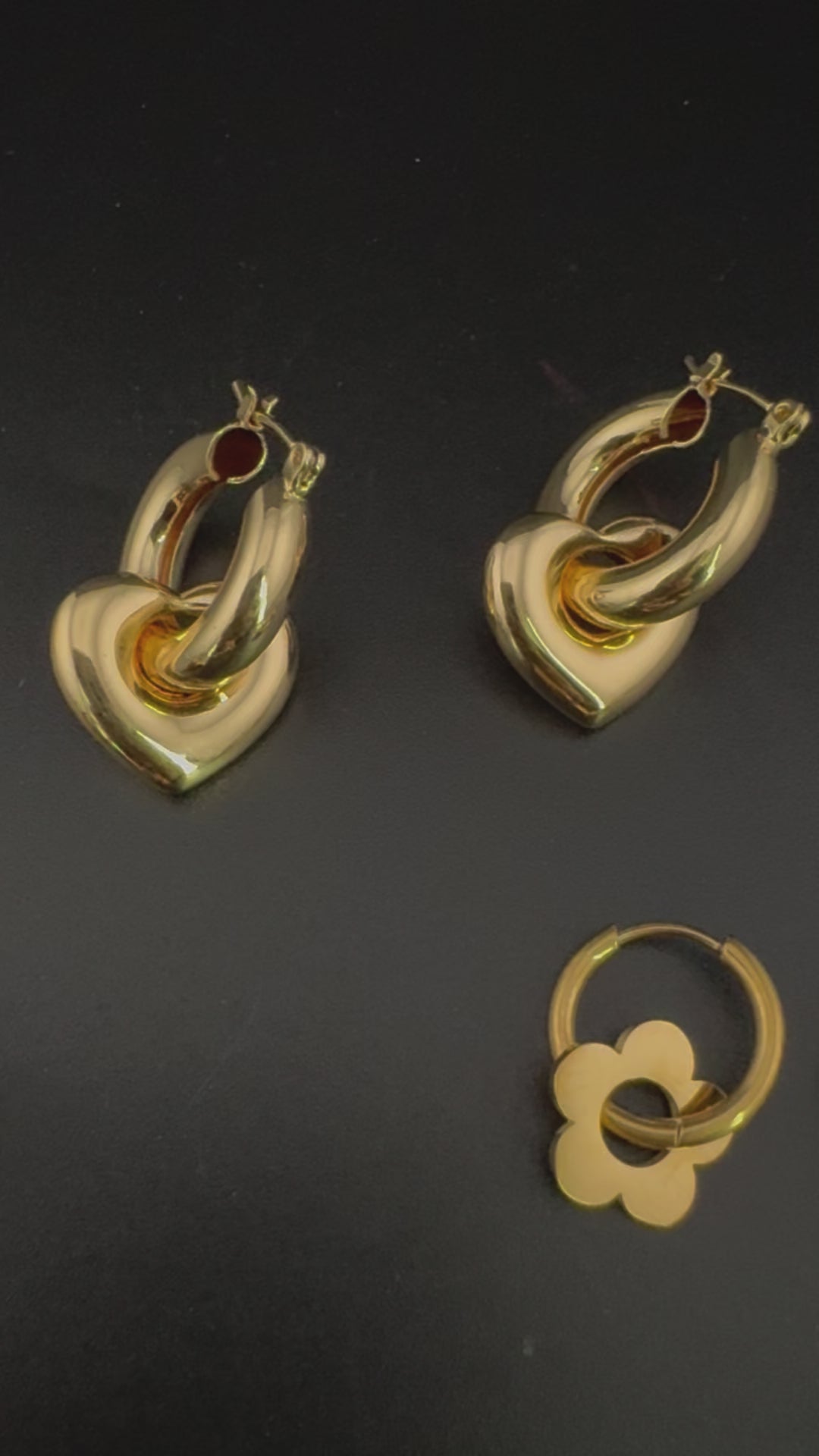 Anti-Tarnish Water resistant Gold Hoop earrings in drop design/Everyday earrings/Light weight everyday jewelry/office wear/daily wear hoops